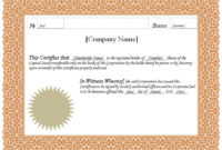 New Template For Share Certificate