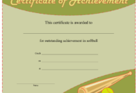 Professional Baseball Achievement Certificate Templates