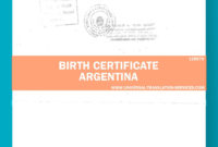 Professional Birth Certificate Translation Template