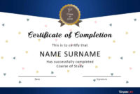 Professional Blank Certificate Of Achievement Template