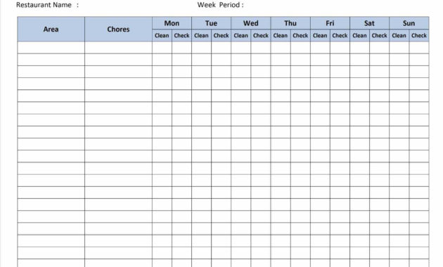 Professional Blank Checklist Template Pdf