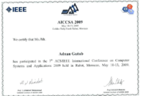 Professional Certificate Of Attendance Conference Template