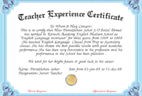 Professional Certificate Of Experience Template