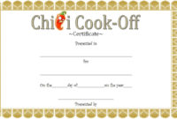 Professional Chili Cook Off Award Certificate Template Free