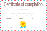 Professional Firefighter Certificate Template