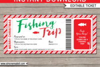 Professional Fishing Gift Certificate Template