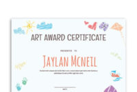 Professional Free Art Certificate Templates