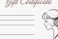 Professional Hair Salon Gift Certificate Templates
