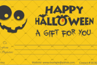 Professional Halloween Gift Certificate Template Free