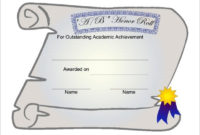Professional Honor Award Certificate Template
