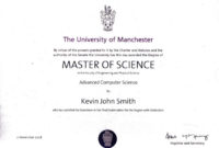Professional Masters Degree Certificate Template