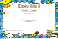 Professional Preschool Graduation Certificate Template Free