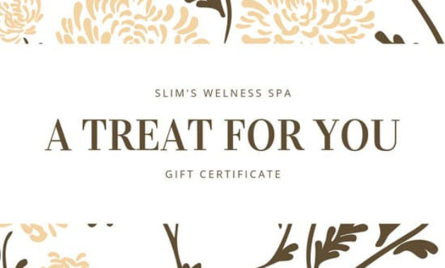 Professional Spa Gift Certificate