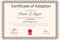 Professional Stuffed Animal Adoption Certificate Editable Templates