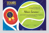 Professional Tennis Certificate Template