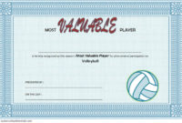 Professional Volleyball Mvp Certificate Templates