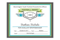 Professional Youth Football Certificate Templates