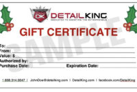 Simple Automotive Gift Certificate Template