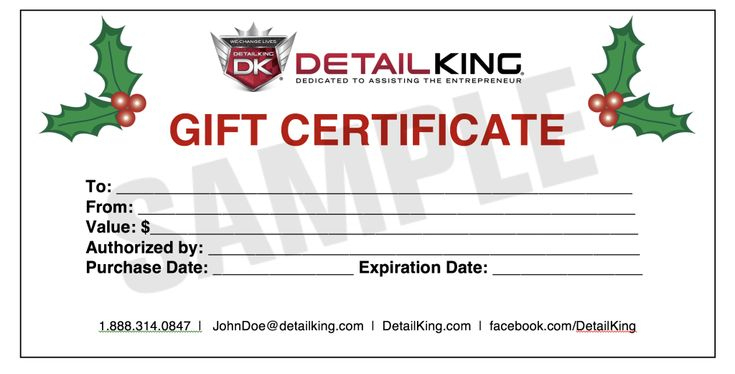 Simple Automotive Gift Certificate Template