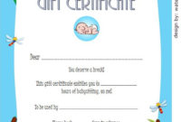 Simple Babysitting Gift Certificate Template