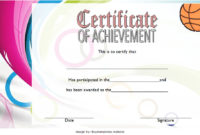 Simple Basketball Certificate Templates