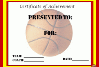 Simple Basketball Tournament Certificate Templates