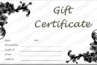 Simple Black And White Gift Certificate Template Free