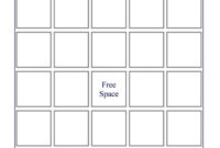 Simple Blank Bingo Card Template Microsoft Word