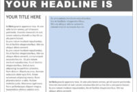 Simple Blank Newspaper Template For Word