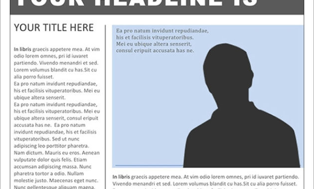 Simple Blank Newspaper Template For Word
