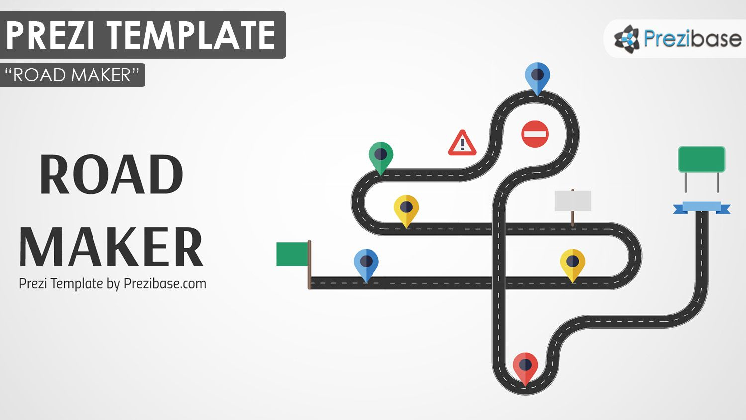 Simple Blank Road Map Template