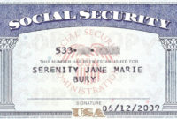 Simple Blank Social Security Card Template