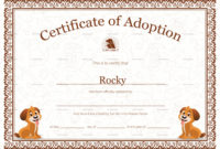 Simple Cat Adoption Certificate Templates