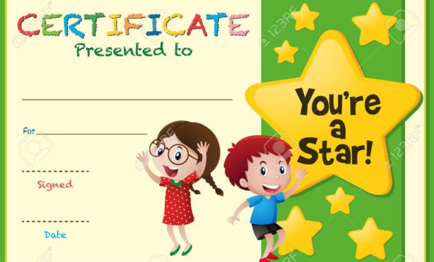 Simple Children'S Certificate Template