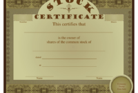 Simple Download Ownership Certificate Templates Editable