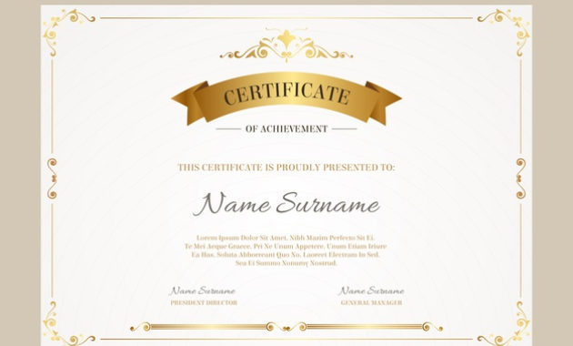 Simple Elegant Certificate Templates Free