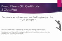 Simple Fitness Gift Certificate Template