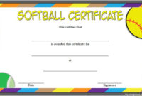 Simple Free Softball Certificate Templates