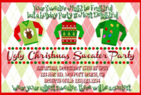 Simple Free Ugly Christmas Sweater Certificate Template