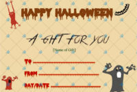 Simple Halloween Certificate Template