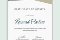 Simple Long Service Award Certificate Templates
