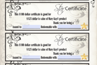 Simple Mary Kay Gift Certificate Template