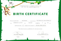 Simple Pet Birth Certificate Templates Fillable