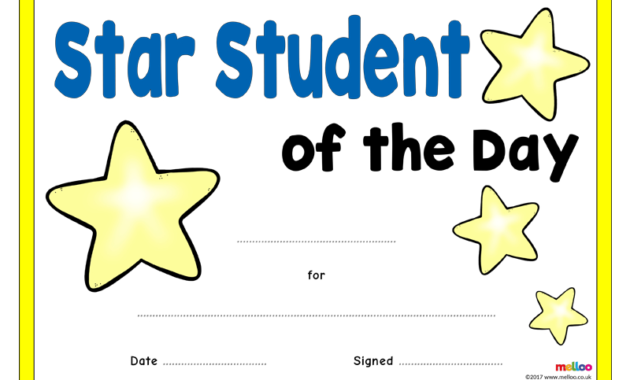 Simple Player Of The Day Certificate Template