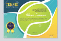 Simple Tennis Certificate Template