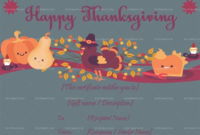 Simple Thanksgiving Gift Certificate Template Free