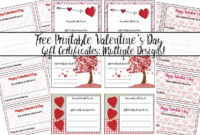 Simple Valentine Gift Certificate Template