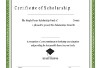 Stunning 10 Scholarship Award Certificate Editable Templates