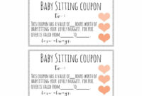 Stunning 7 Babysitting Gift Certificate Template Ideas