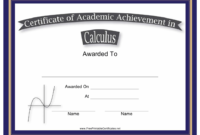 Stunning Academic Achievement Certificate Templates